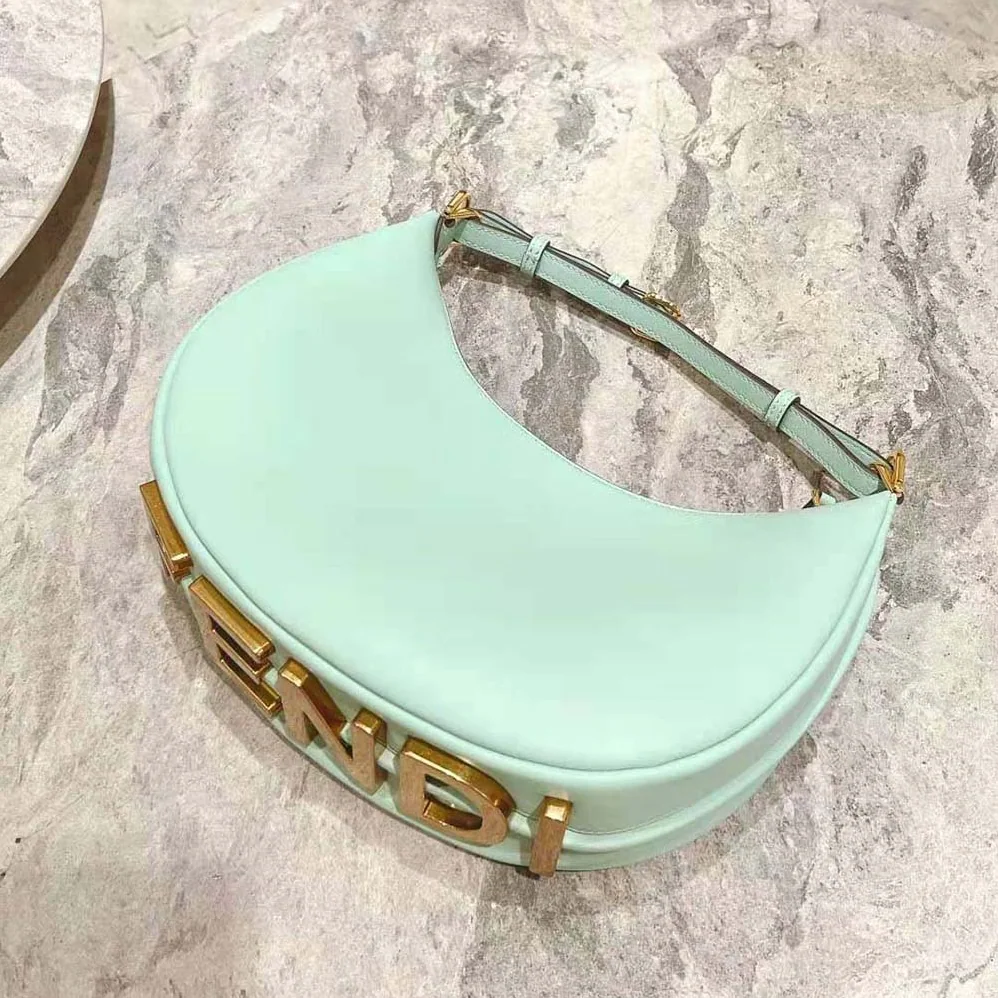 Fendi Fendigraphy Small Mint Green Leather Bag for Women