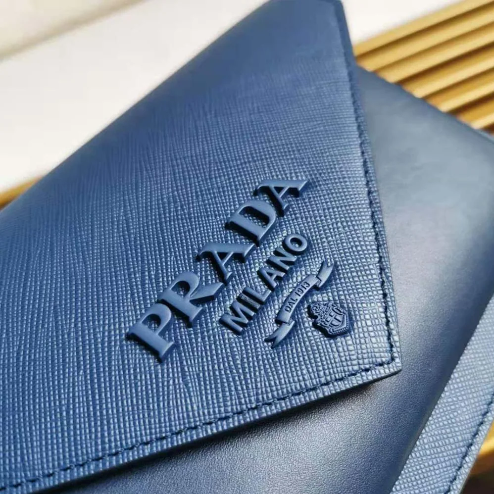 Prada Ladies Saffiano Leather Mini Bag in Navy