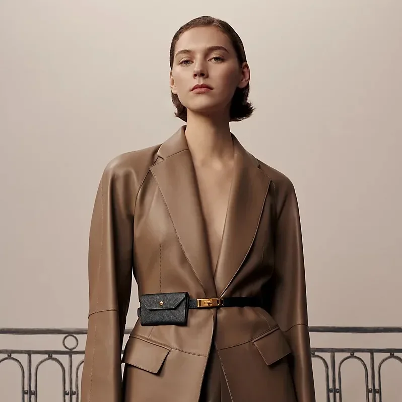Hermes Kelly Pocket 18 Belt Noir