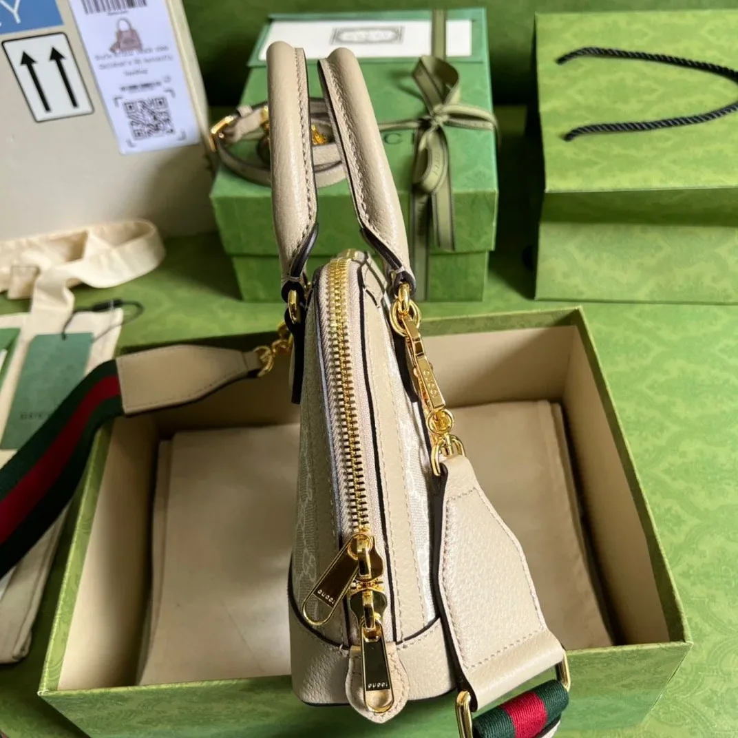 Gucci Horsebit 1955 GG Mini Bag Beige