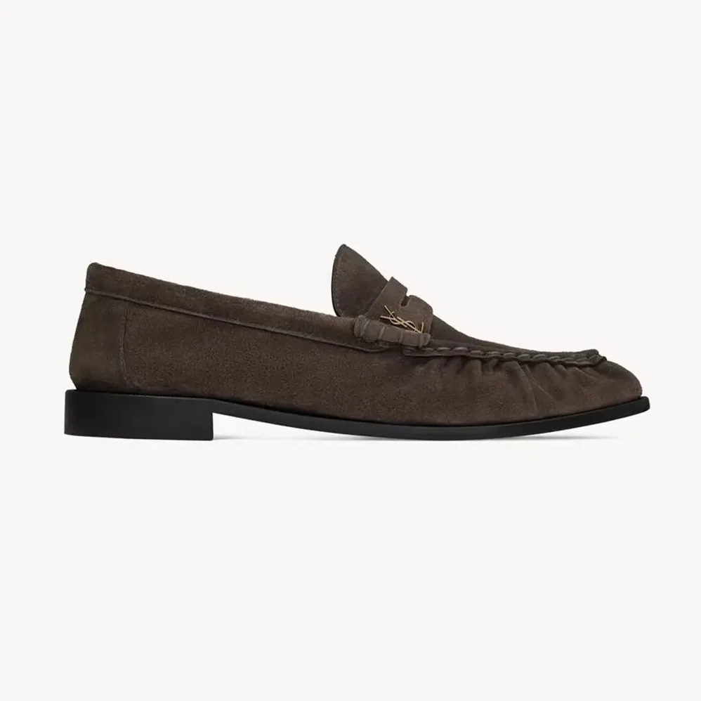 Saint Laurent YSL Le Loafer Supple in Suede for Unisex