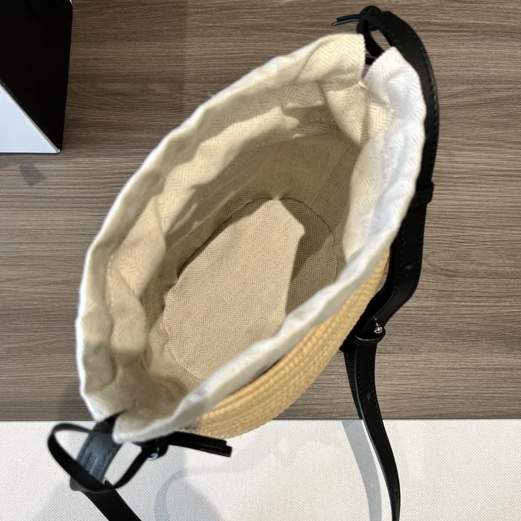 Loewe Beehive Basket Bag Beige in Black / Loewe Beehive Basket Bag Beige in Black /