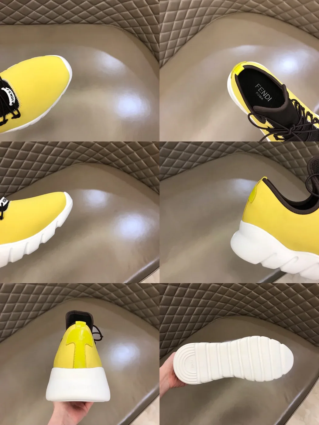Fendi Force Low Tops Sneakers Light Yellow
