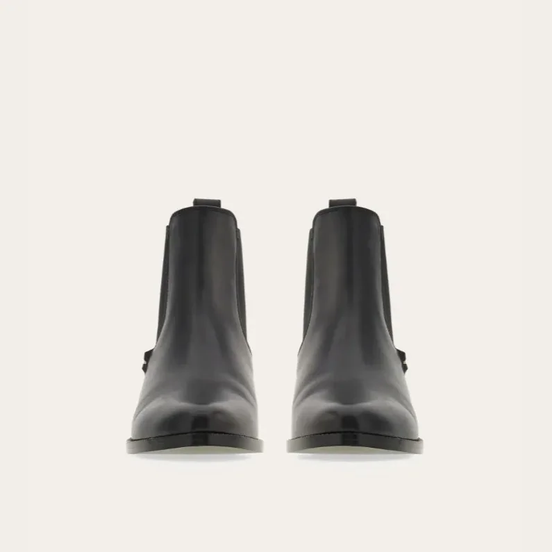 Ferragamo F Buckle Chelsea Boots Black 01K234