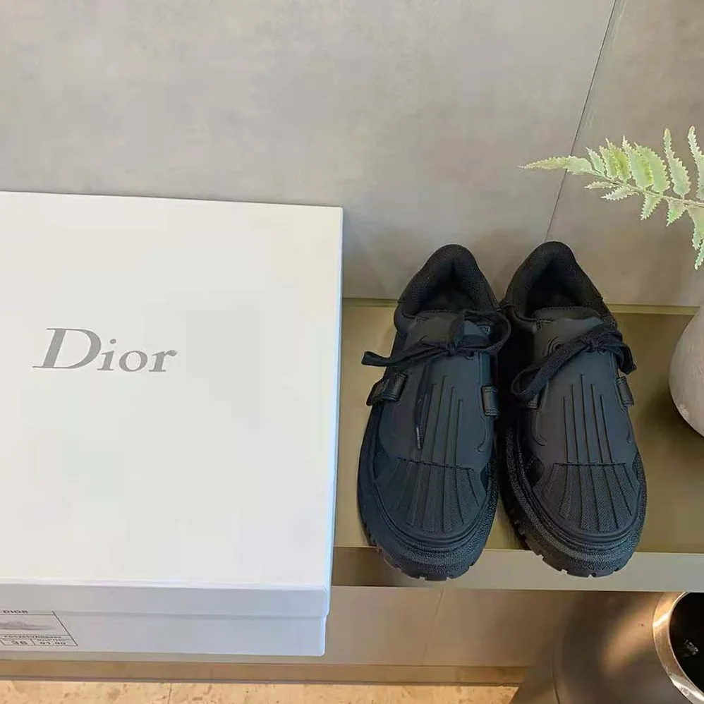Dior Dior-Id Sneaker Black Rubber and Calfskin for Women Dior Dior-Id Sneaker Black Rubber and Calfskin for Women
