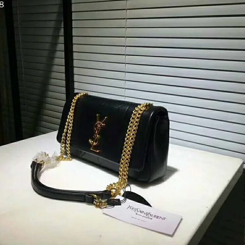 Saint Laurent YSL Medium Jamie Bag in Patchwork Leather in Black Saint Laurent YSL Medium Jamie Bag in Patchwork Leather in Black