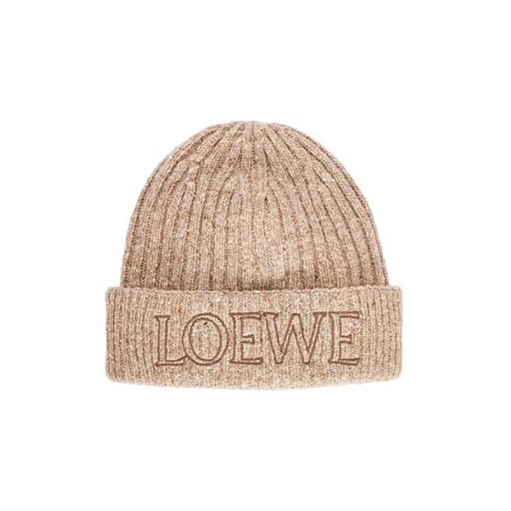 Loewe LOEWE Beanie in Wool for Unisex in Beige Loewe LOEWE Beanie in Wool for Unisex in Beige