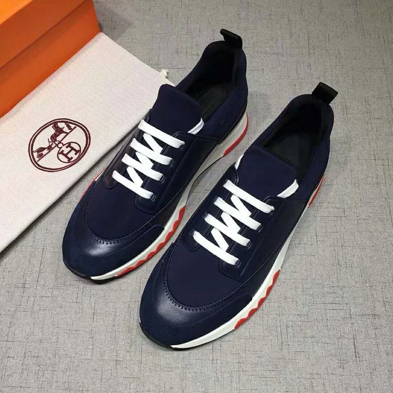 Hermes Shoes Stadium Sneaker for Men in Blue Hermes Shoes Stadium Sneaker for Men in Blue