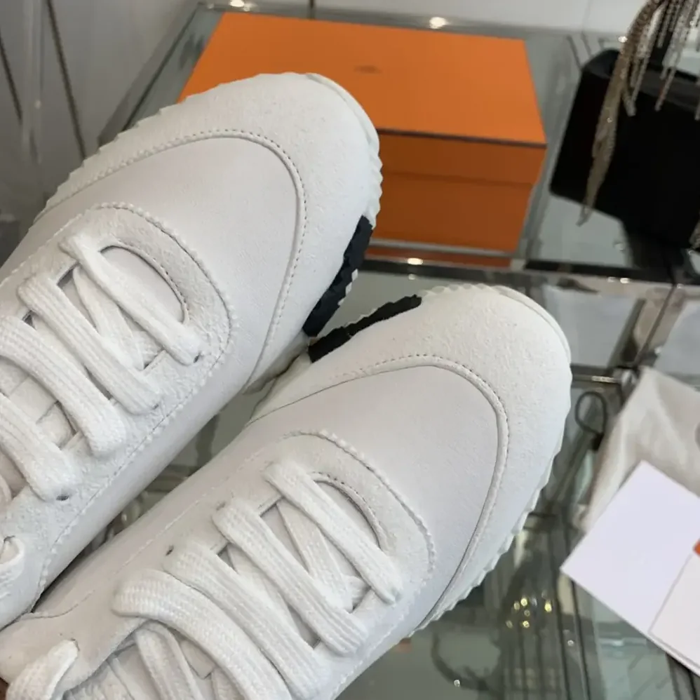 Hermes Bouncing Sneaker-White/Brown H241202Z for Unisex Hermes Bouncing Sneaker-White/Brown H241202Z for Unisex