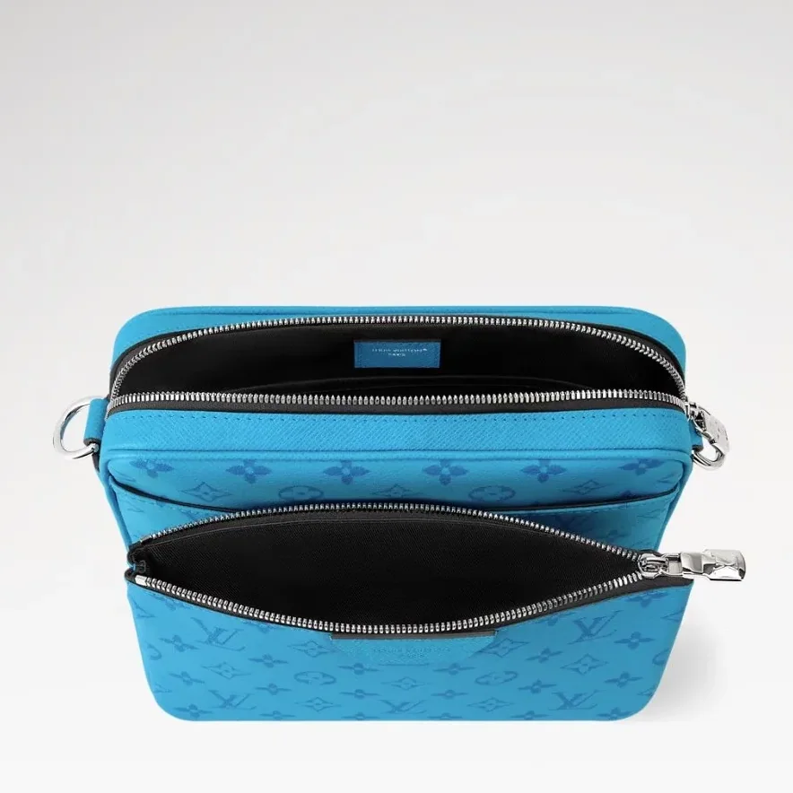 Louis Vuitton Trio Messenger Crossbody Bag in Tropical Blue Silver Hardware
