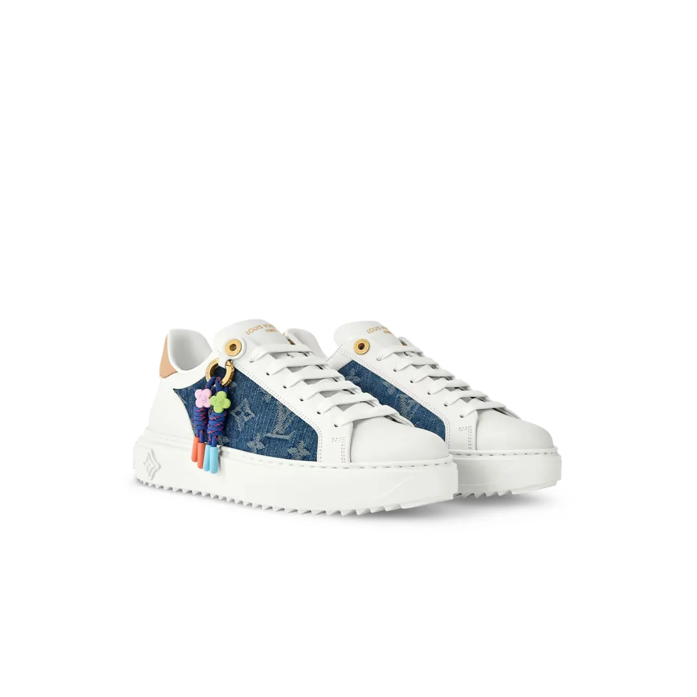 Louis Vuitton Time Out Sneakers Blue Denim 1AJP54 Louis Vuitton Time Out Sneakers Blue Denim 1AJP54