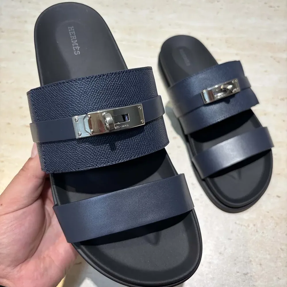 Hermes Jackson Sandal for Unisex in Navy