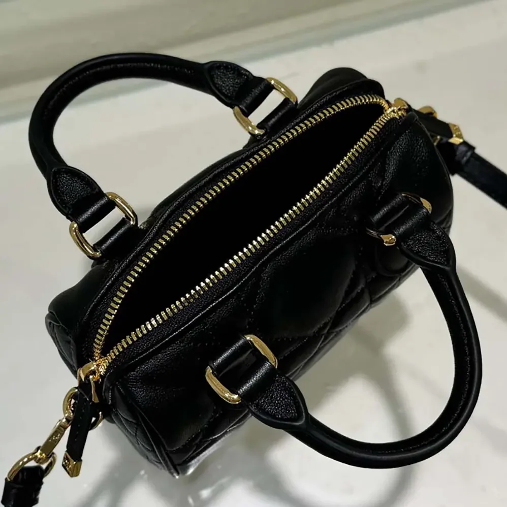 Dior Nano Dior Groove 17 Bag Black Macrocannage Calfskin for Women Dior Nano Dior Groove 17 Bag Black Macrocannage Calfskin for Women