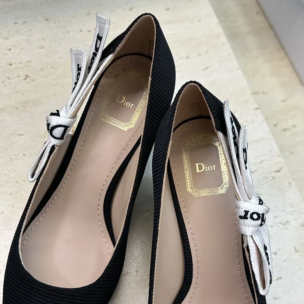 Dior J'Adior Pump Black Technical Fabric for Women Dior J'Adior Pump Black Technical Fabric for Women