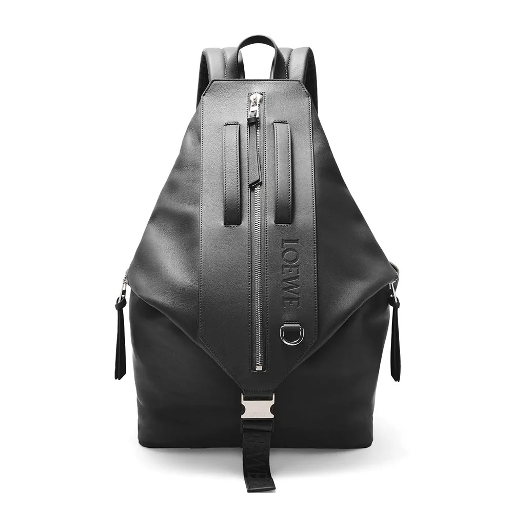 Loewe Convertible Backpack in Classic Calfskin for Men in Black
