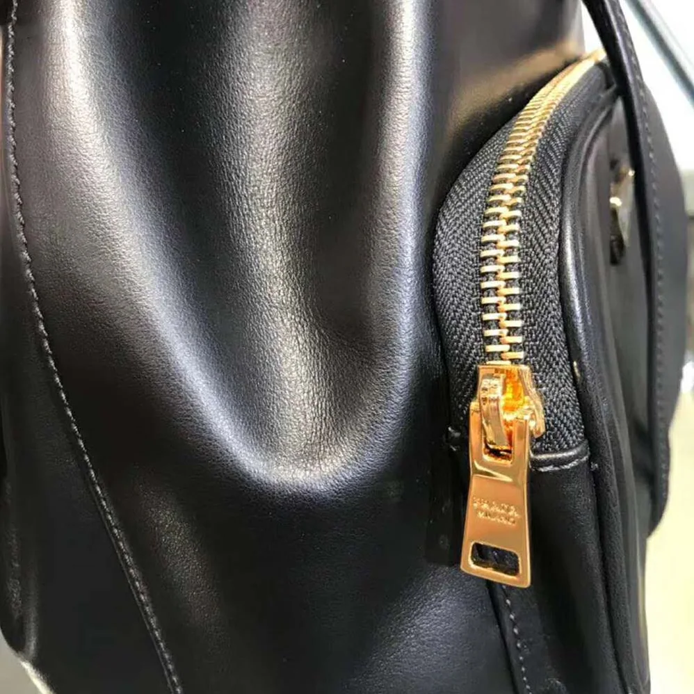 Prada Leather Bucket Shoulder Bag for Women in Black