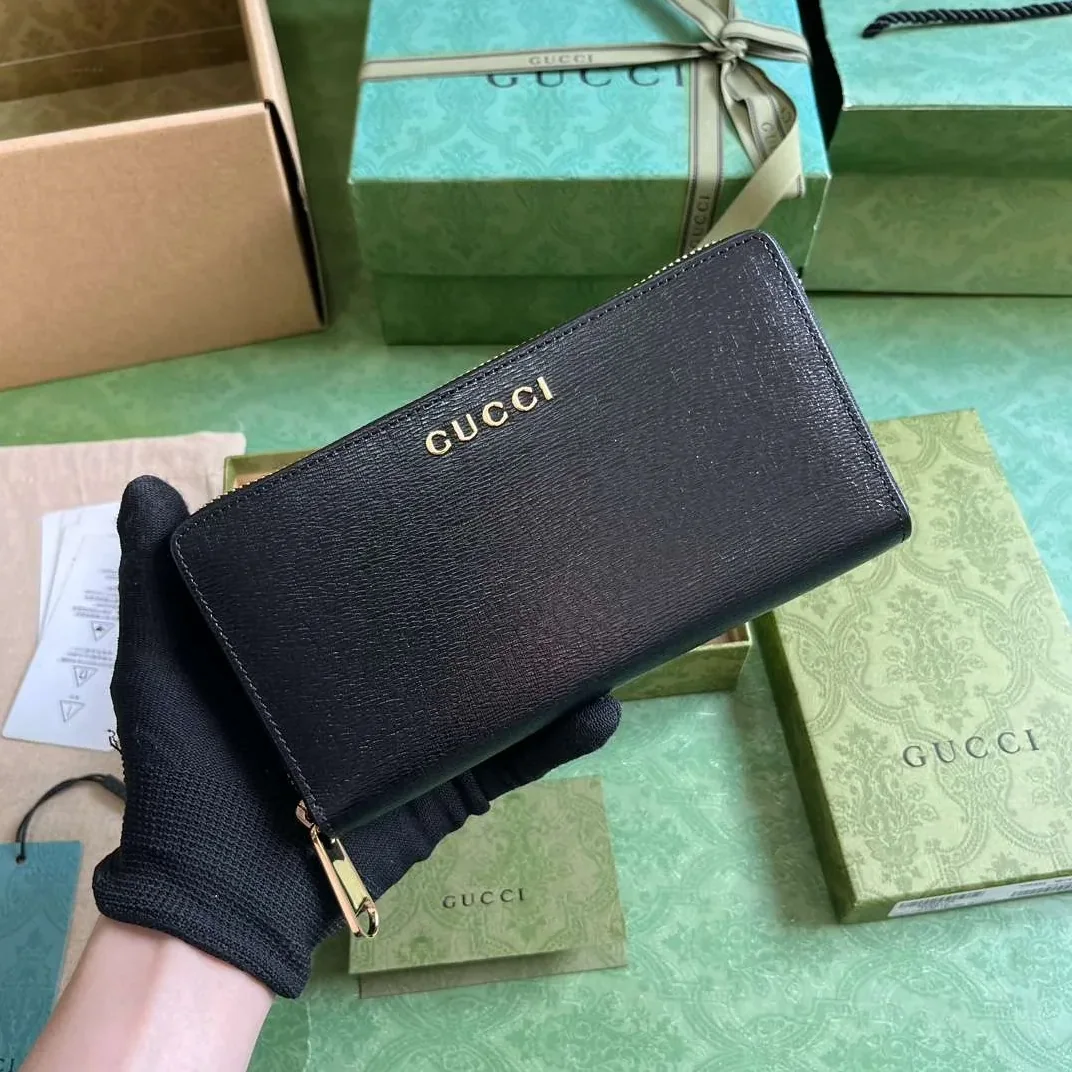 Gucci Zip Around Wallet With Script Black / Gucci Zip Around Wallet With Script Black /