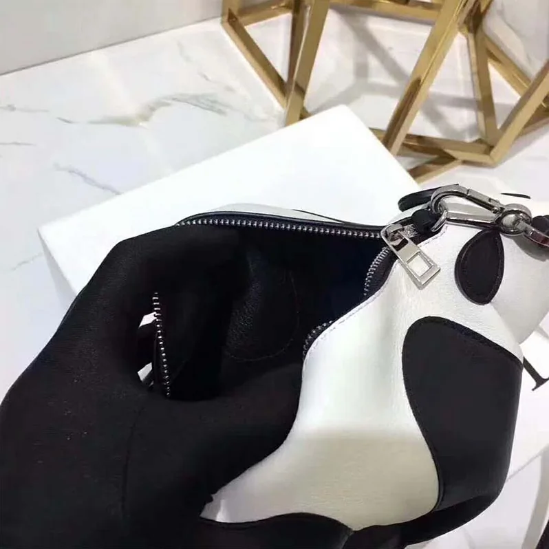 Loewe Panda Mini Bag Black White in Calfskin for Women Loewe Panda Mini Bag Black White in Calfskin for Women
