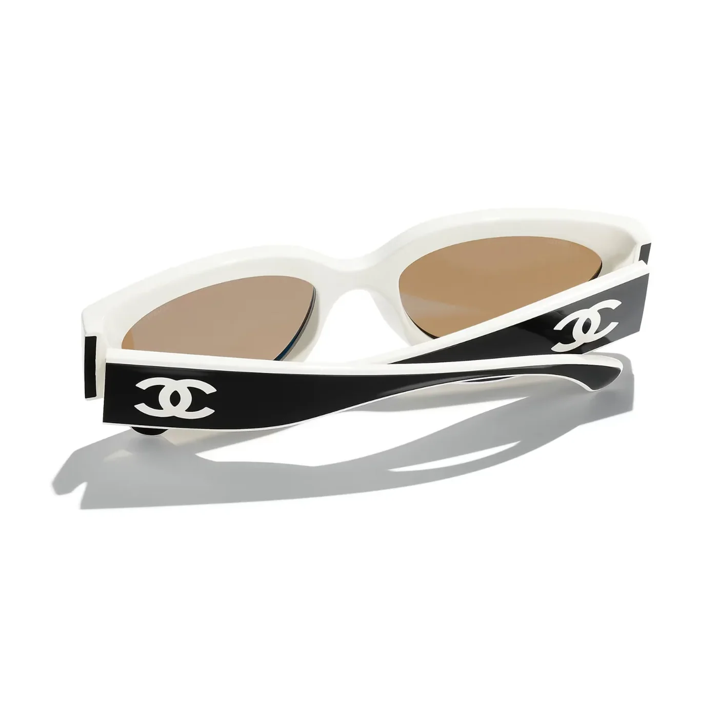 Chanel Rectangular Sporty Sunglasses Black & White
