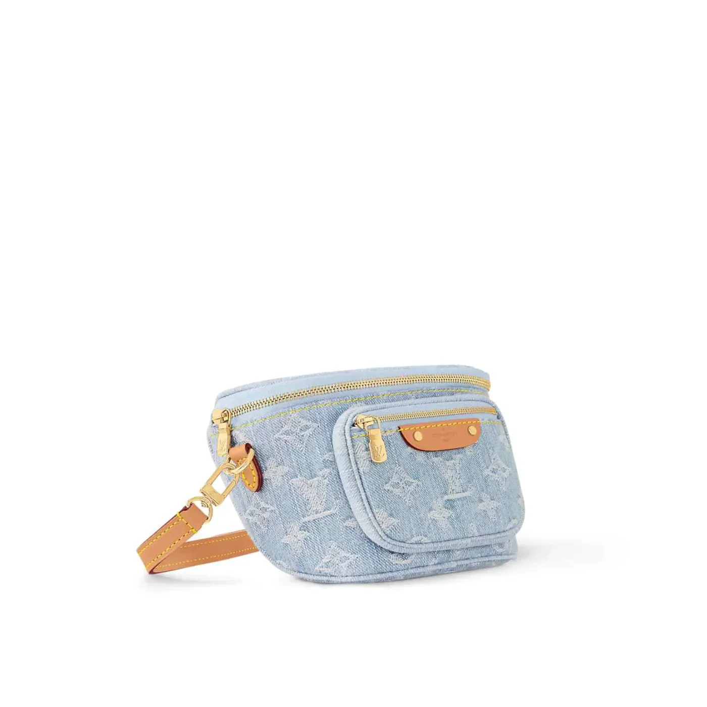 Louis Vuitton Mini Bumbag / Sky Blue Denim Gold Hardware Louis Vuitton Mini Bumbag / Sky Blue Denim Gold Hardware