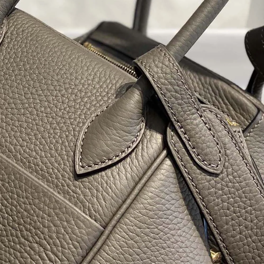 Hermes Lindy 26 in Clemence Leather for Women in Gray/Gold Hermes Lindy 26 in Clemence Leather for Women in Gray/Gold