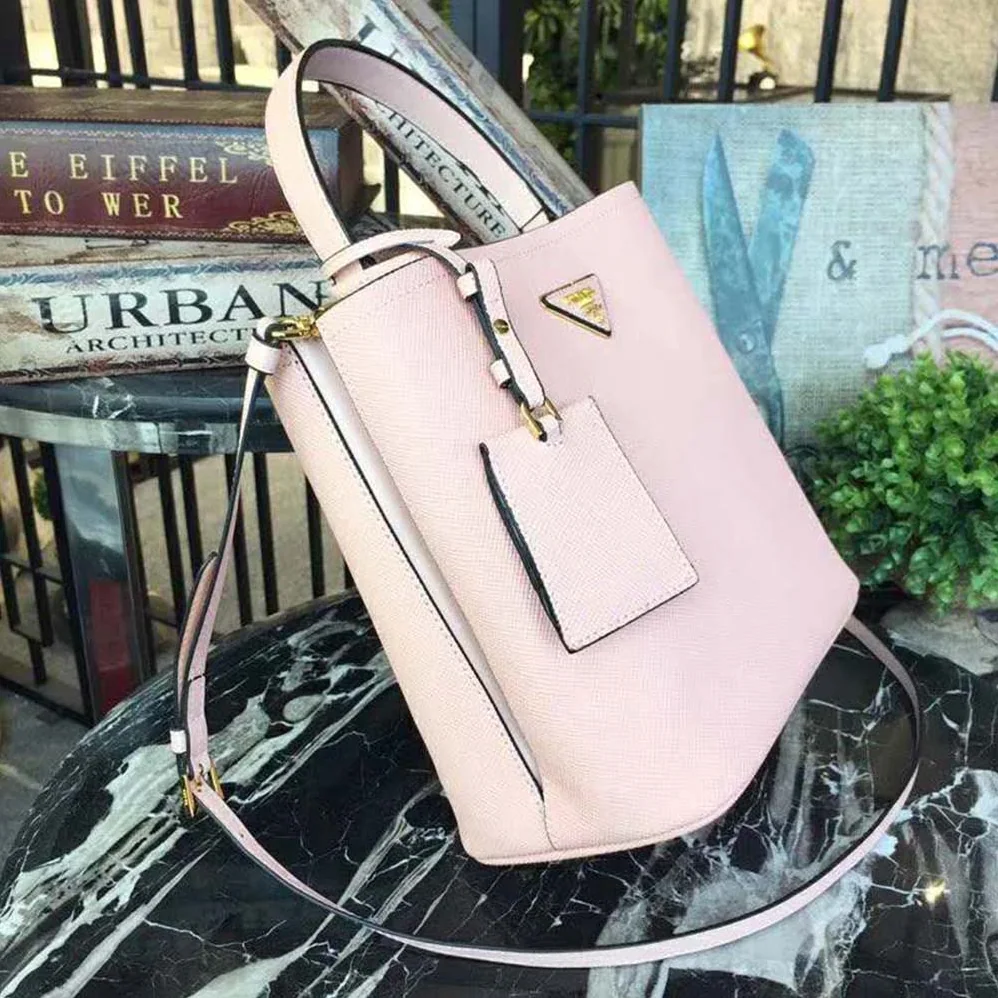 Prada Panier Medium Bag in Saffiano Leather for Women in White