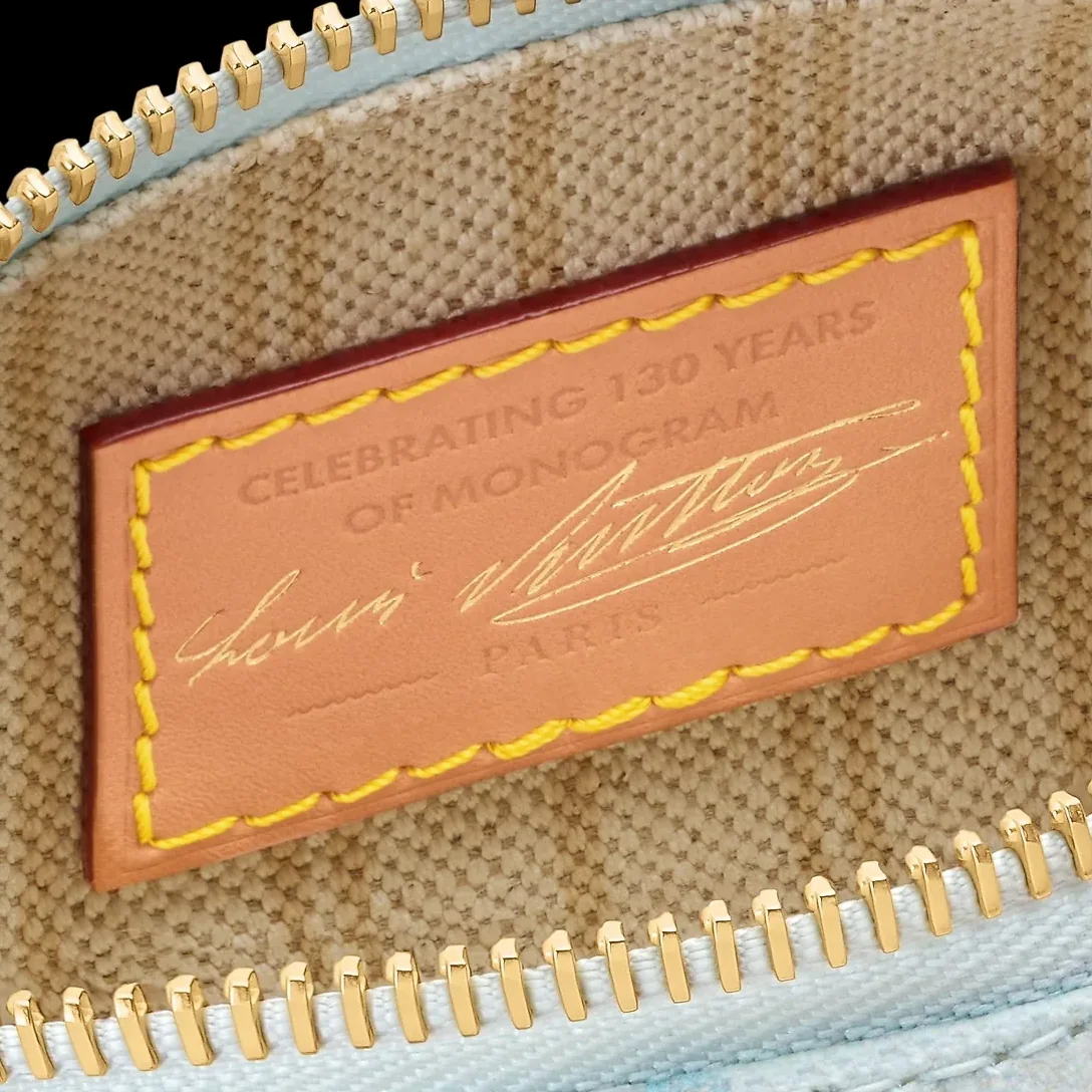 Louis Vuitton Pochette Hills Shoulder Bag / Monogram Origine Bleu Courrier Gold Canvas Gold Hardware