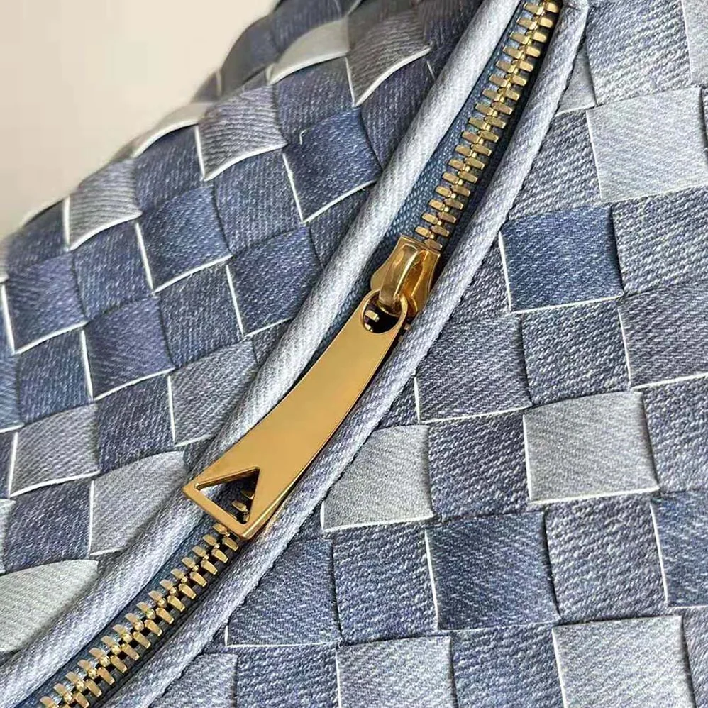 Bottega Veneta Teen Jodie Denim Effect Leather Shoulder Bag for Women