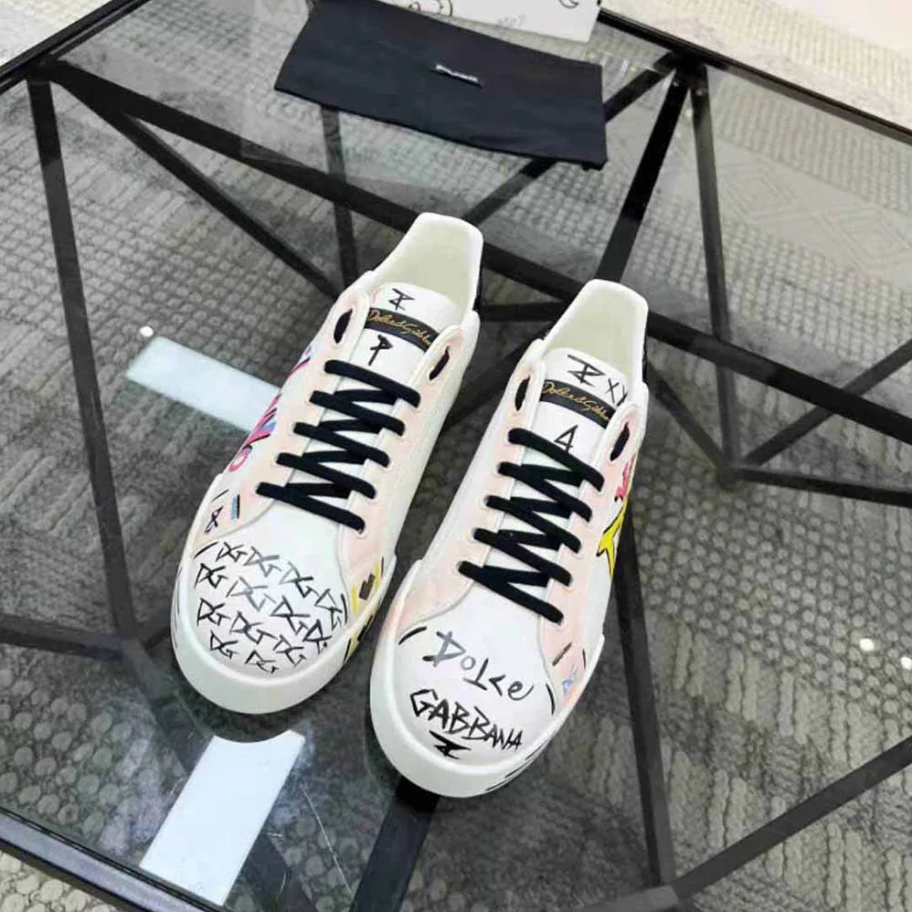 Dolce Gabbana D&G Limited Edition Portofino Sneakers for Unisex in Pink Dolce Gabbana D&G Limited Edition Portofino Sneakers for Unisex in Pink