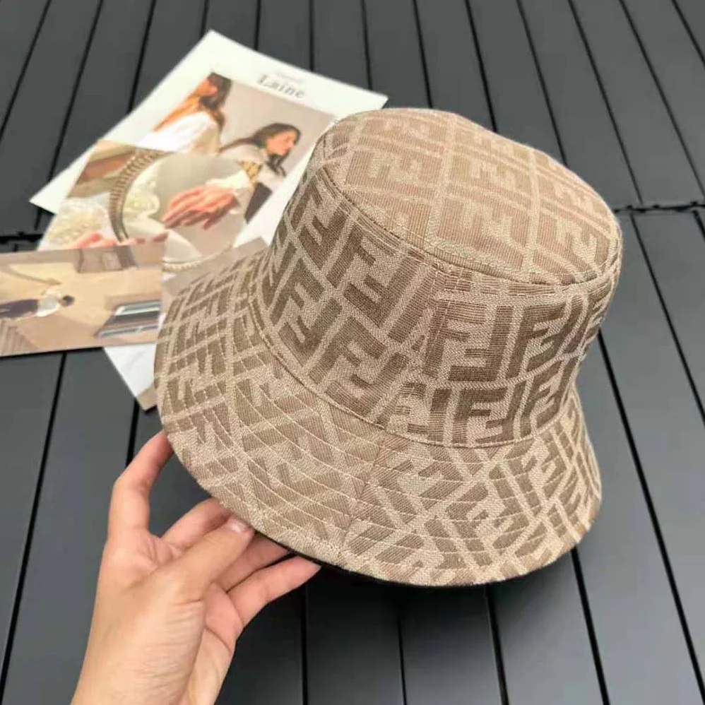 Fendi Brown Tech Fabric Hat for Women Fendi Brown Tech Fabric Hat for Women