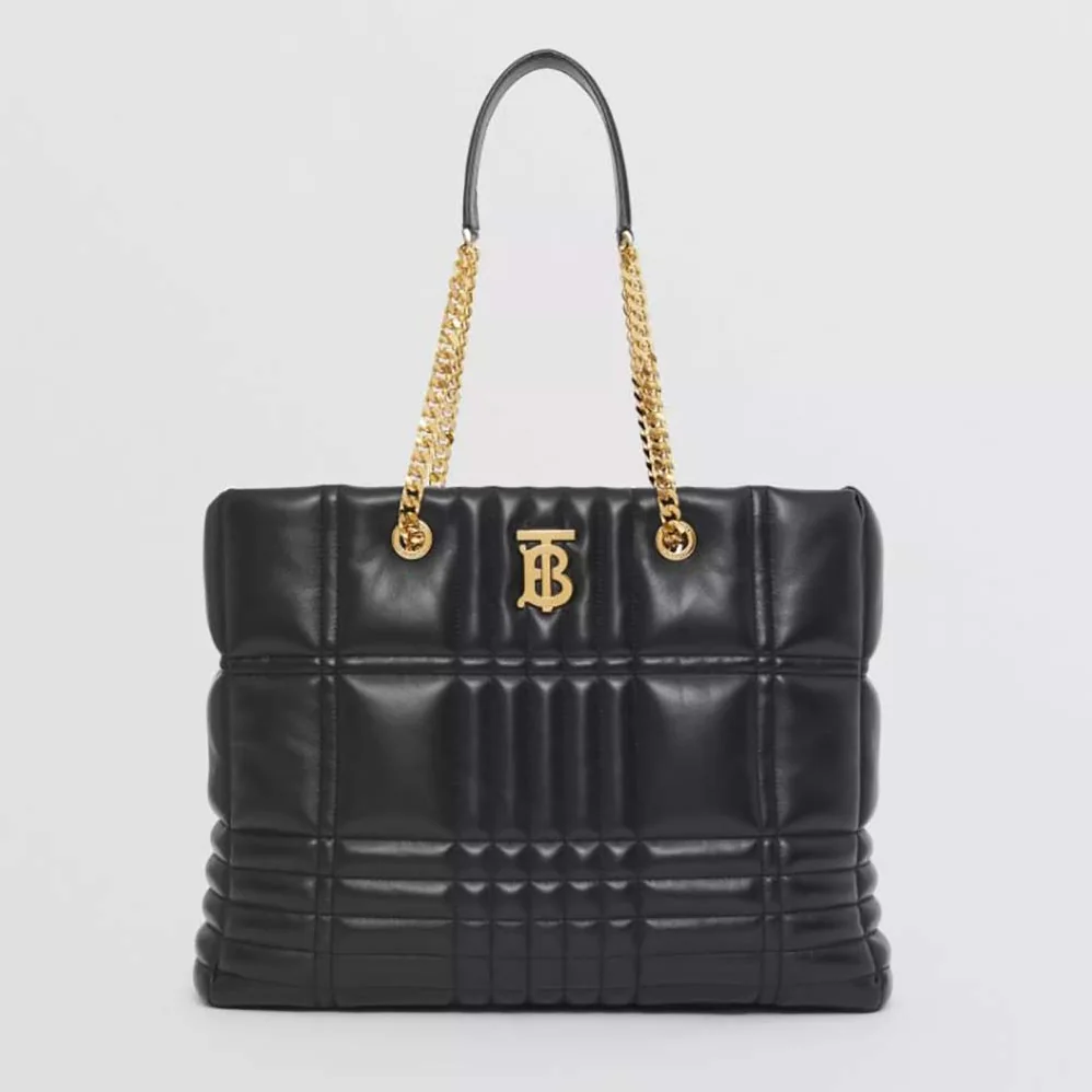 Burberry Medium Quilted Lambskin Lola Shopper Bag for Women Burberry Medium Quilted Lambskin Lola Shopper Bag for Women