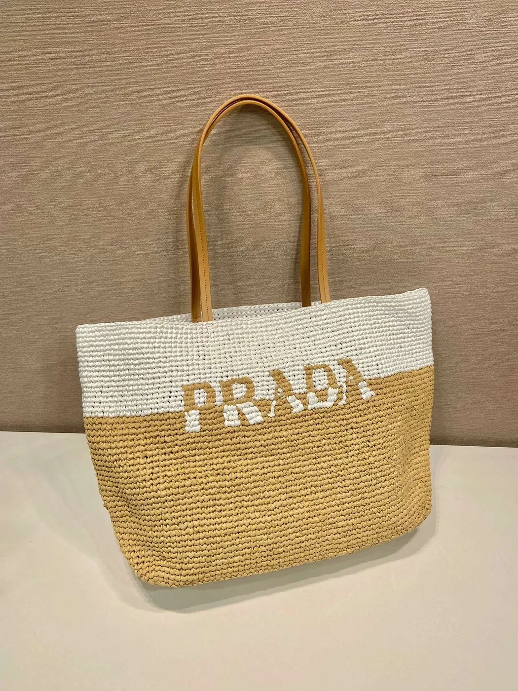 Prada Raffia Tote Bag Beige / 1BG442_2DJS_F0N86_V_OOO Prada Raffia Tote Bag Beige / 1BG442_2DJS_F0N86_V_OOO