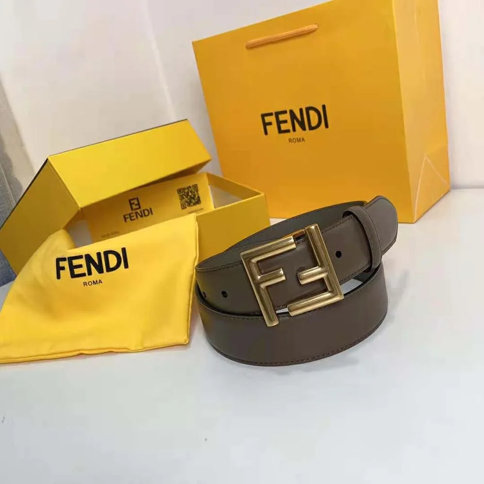 Fendi Belt with Loop and FF Stud Buckle for Women in Silver Fendi Belt with Loop and FF Stud Buckle for Women in Silver