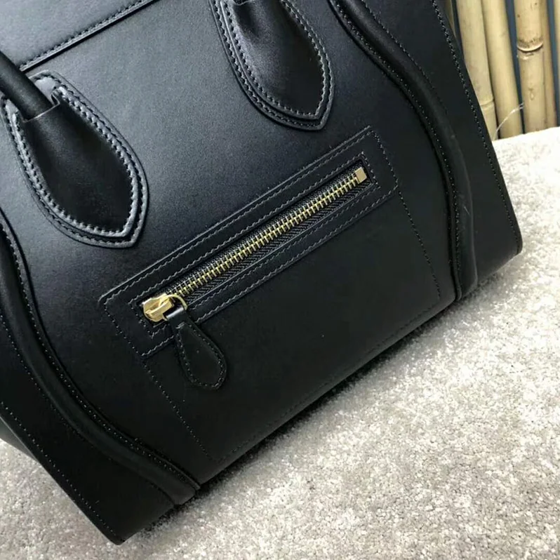 Celine Micro Luggage Handbag in Smooth Calfskin for Women in Black Celine Micro Luggage Handbag in Smooth Calfskin for Women in Black