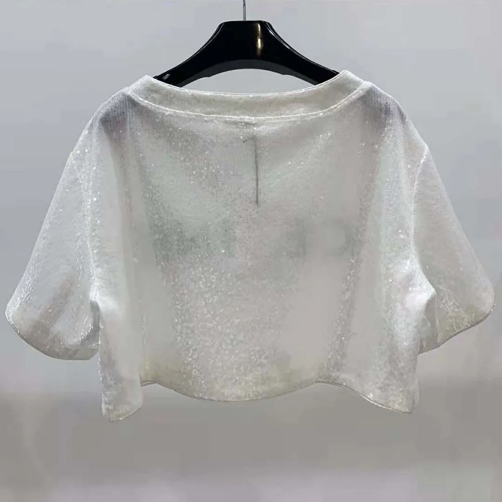 Celine Embroidered Celine T-shirt in Cotton Jersey for Women in White Celine Embroidered Celine T-shirt in Cotton Jersey for Women in White