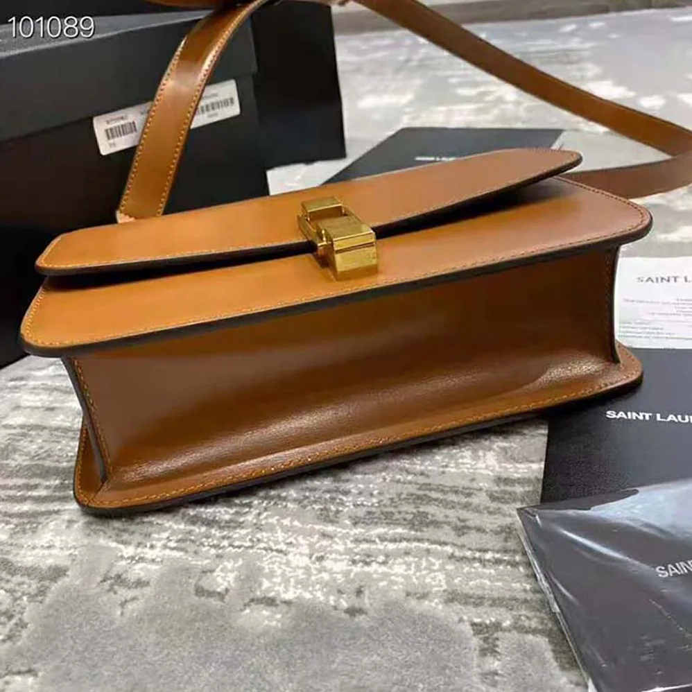Saint Laurent YSL Carre Satchel in Box Saint Laurent Leather for Women