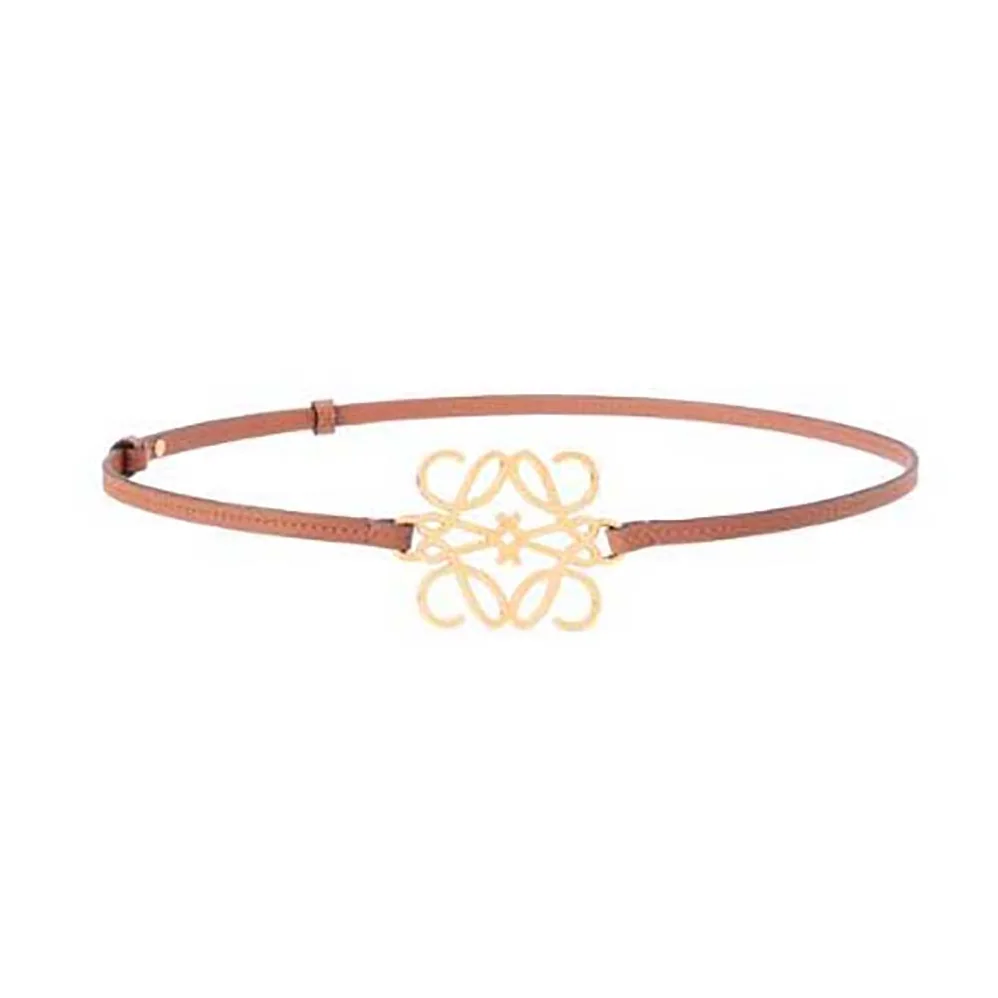 Loewe Anagram Belt in Classic Calfskin for Women in Tan Loewe Anagram Belt in Classic Calfskin for Women in Tan