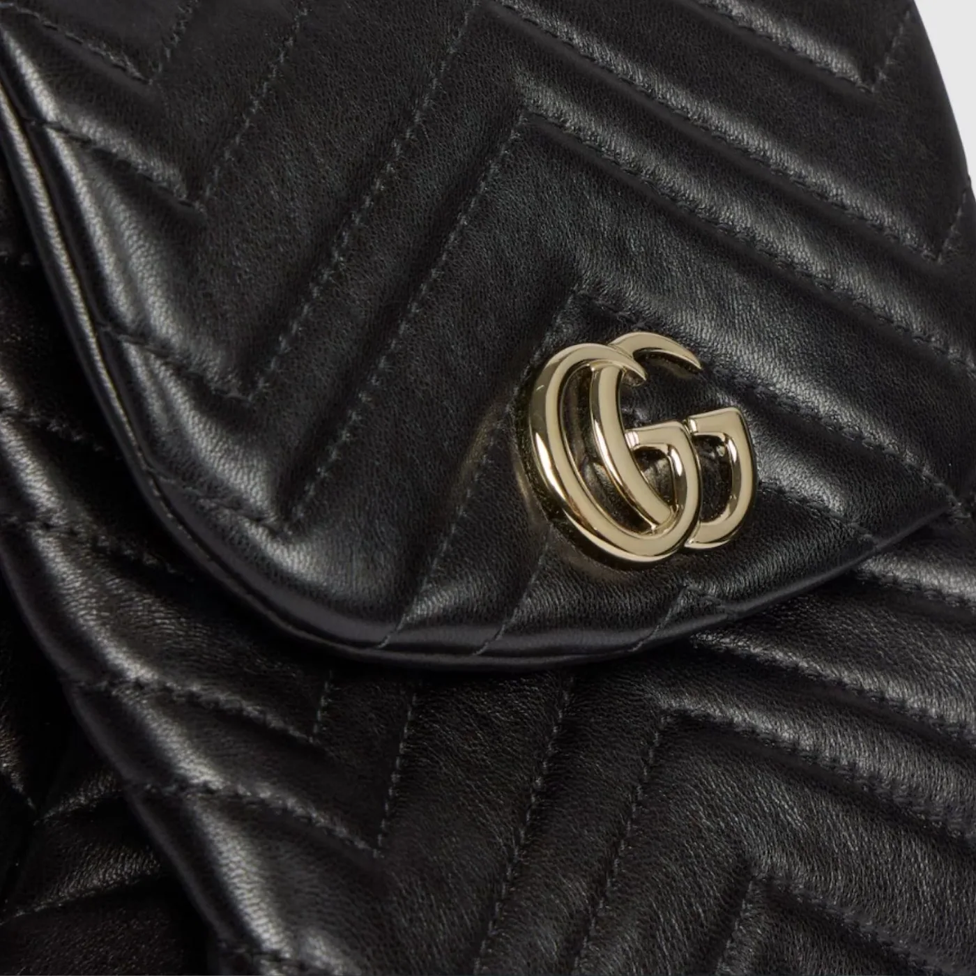 Gucci Marmont Mini Backpack in Black Gold Hardware Gucci Marmont Mini Backpack in Black Gold Hardware