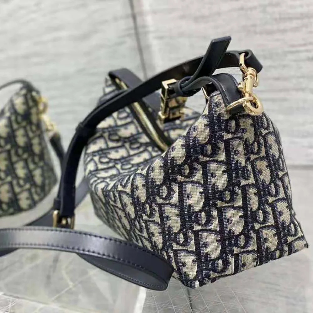 Dior Medium Diortravel Nomad Pouch Blue Dior Oblique Jacquard for Women Dior Medium Diortravel Nomad Pouch Blue Dior Oblique Jacquard for Women