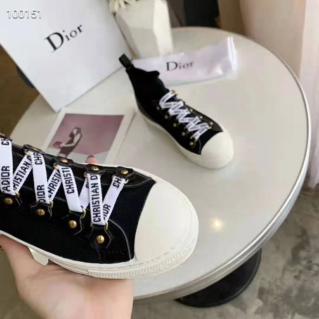Dior Walk'N'dior Technical Knit High-Top Sneaker for Women in Black