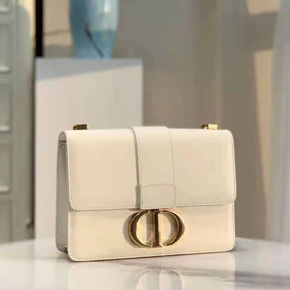 Dior 30 Montaigne Bag Des Vents Box Calfskin for Women in White Dior 30 Montaigne Bag Des Vents Box Calfskin for Women in White