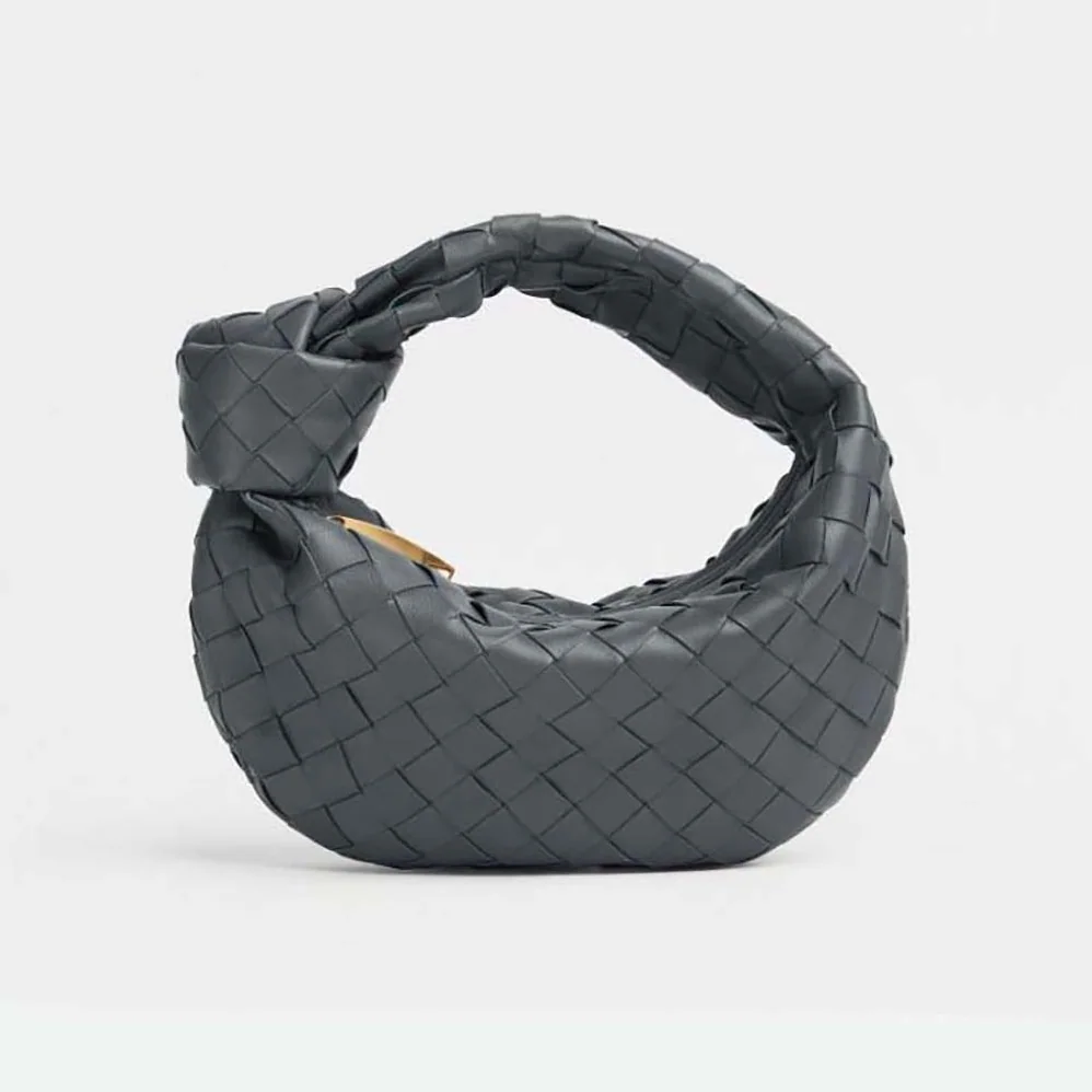 Bottega Veneta Mini Jodie in Lambskin Leather for Women in Gray Bottega Veneta Mini Jodie in Lambskin Leather for Women in Gray