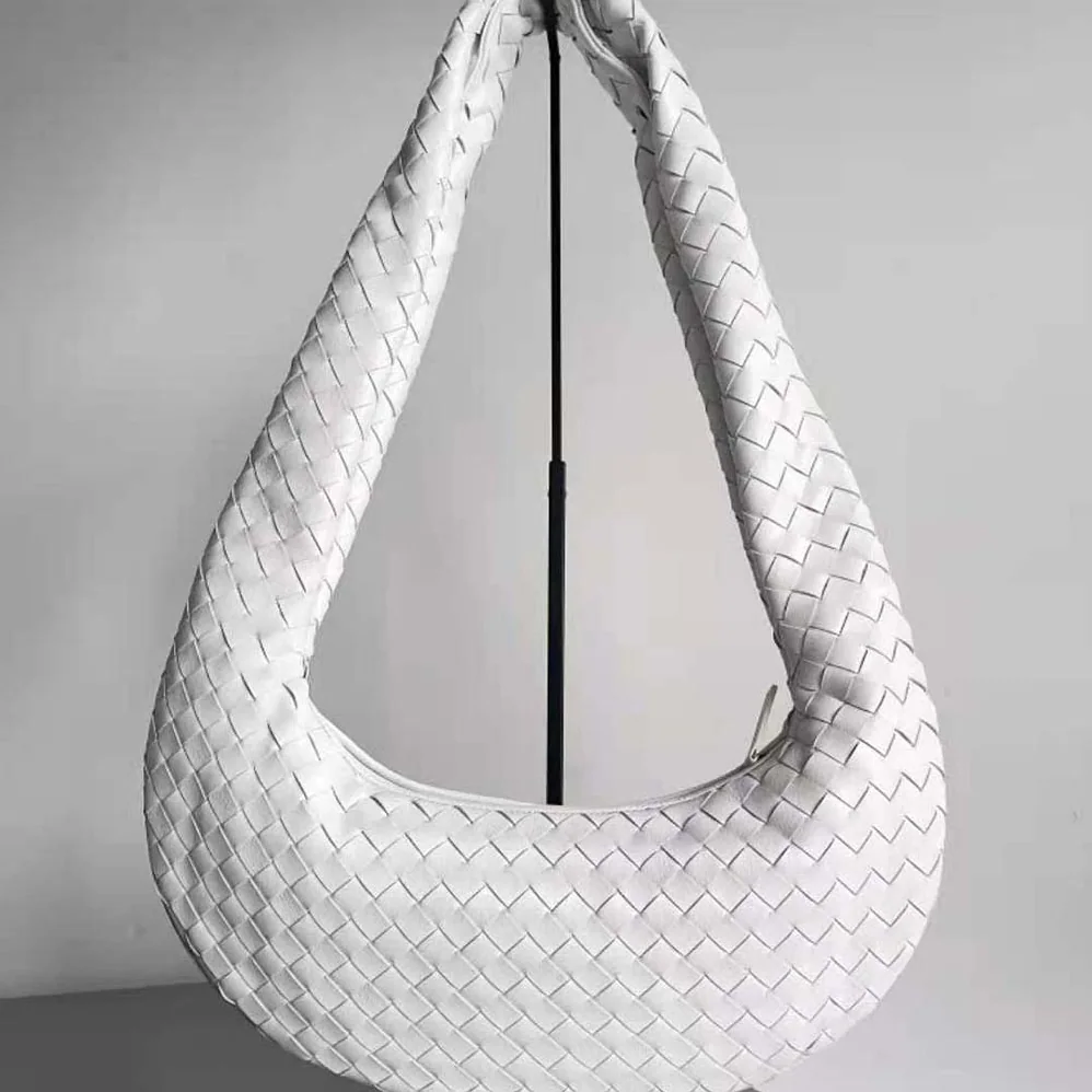 Bottega Veneta Buddy Intrecciato Leather Crossbody Bag for Women in White