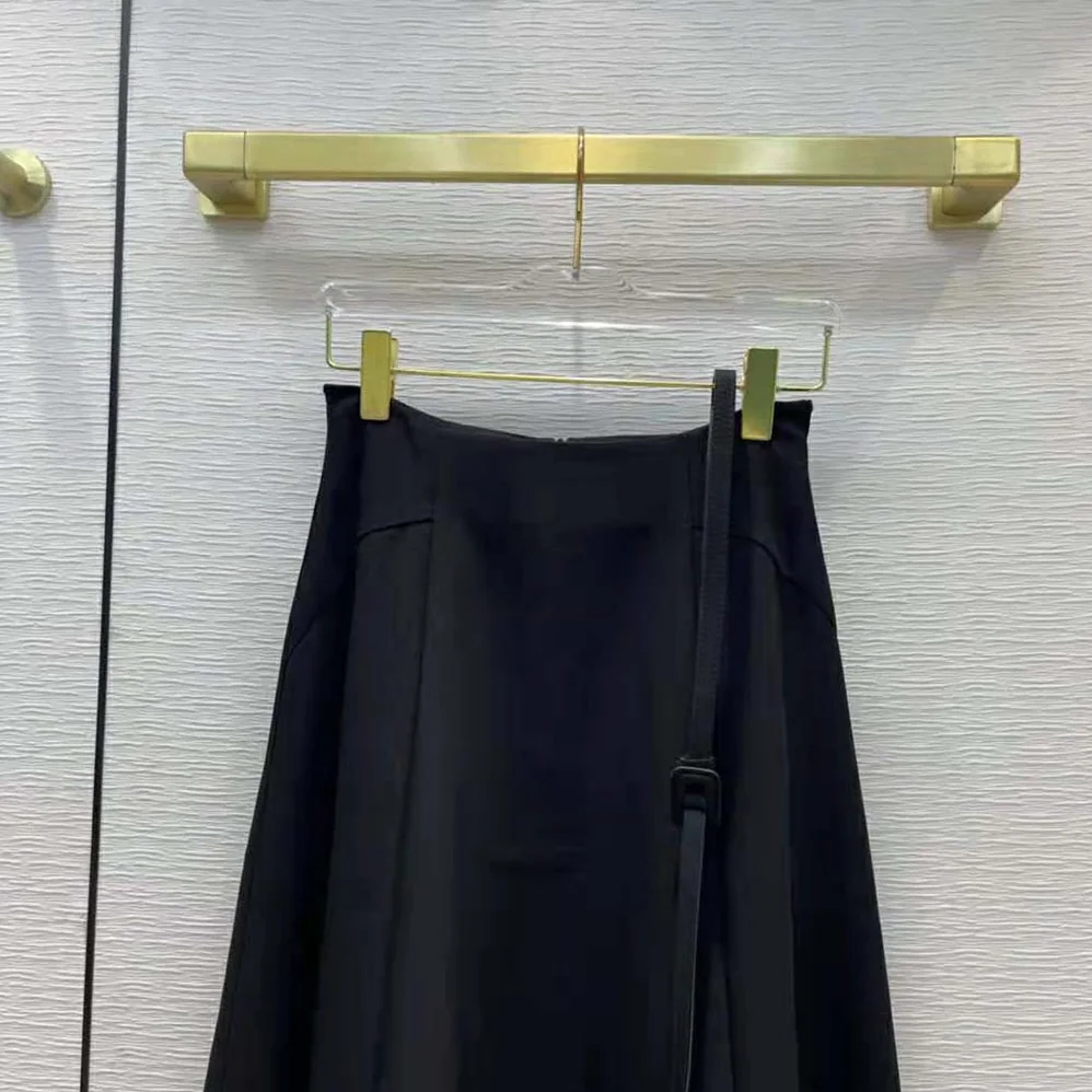 Dior Mid-Length Skirt Black Wool and Silk for Women