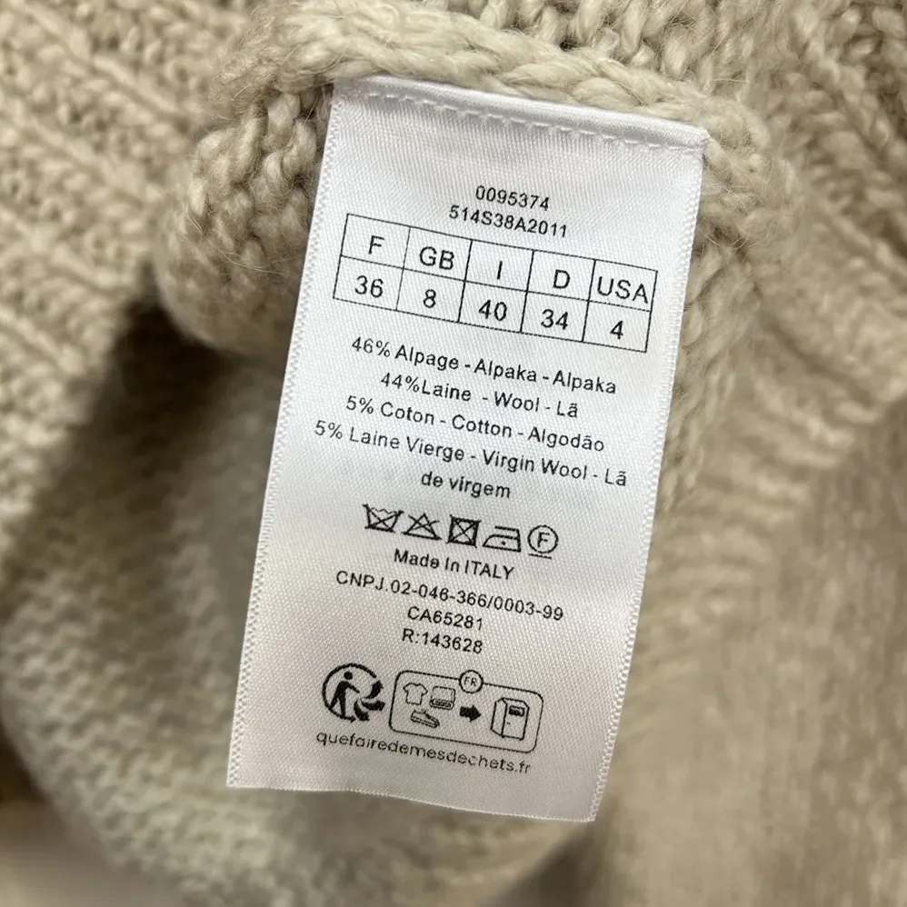 Dior DiorAlps Sweater Beige and Black Alpaca Wool and Cotton Knit for Men Dior DiorAlps Sweater Beige and Black Alpaca Wool and Cotton Knit for Men