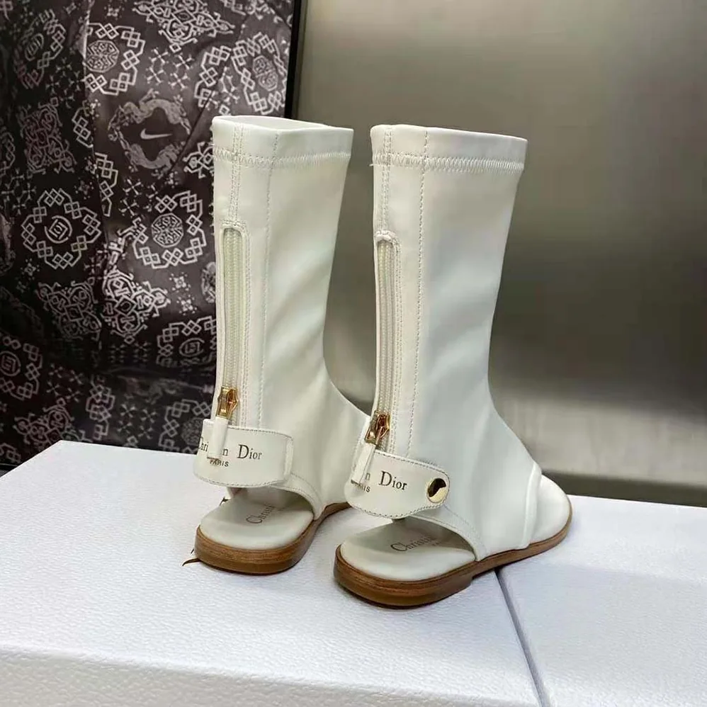 Dior Spirit Thong Sandal White Lambskin for Women