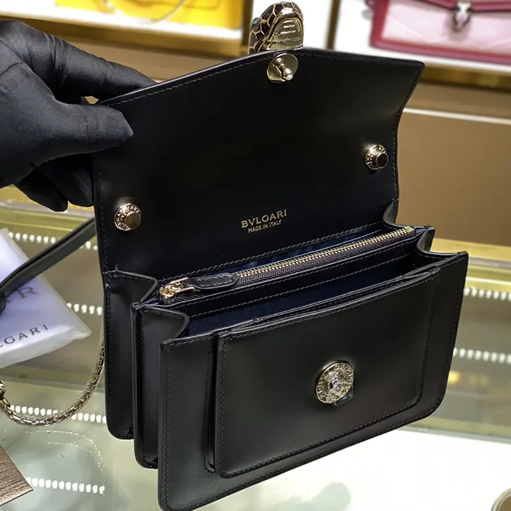 Bvlgari Mini Serpenti Forever East-West Shoulder Bag for Women in Black Bvlgari Mini Serpenti Forever East-West Shoulder Bag for Women in Black