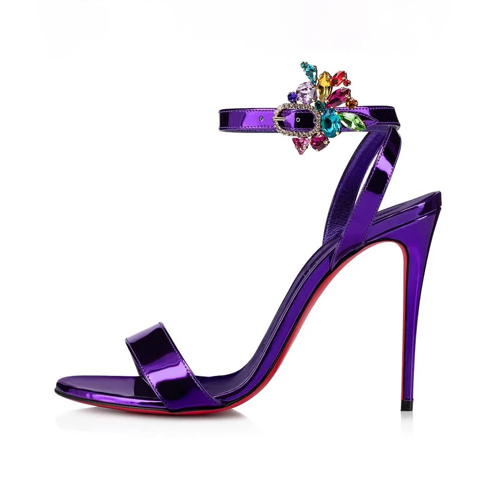 Christian Louboutin Goldie Joli 100 mm Heel Height for Women in Purple Christian Louboutin Goldie Joli 100 mm Heel Height for Women in Purple
