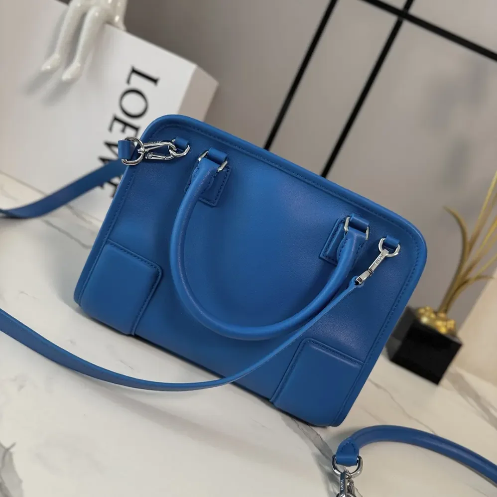 Loewe Small Amazona 180 Bag in Soft Calfskin for Women in Royal Azur