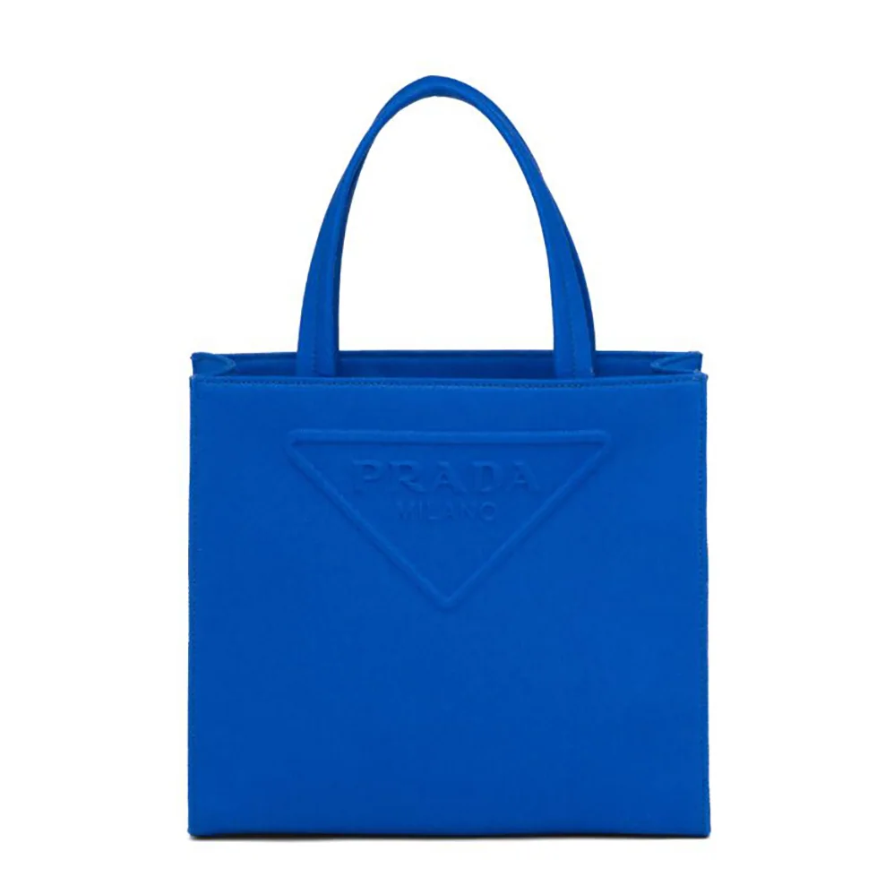 Prada Drill Tote Handles Bag for Women in Blue Prada Drill Tote Handles Bag for Women in Blue